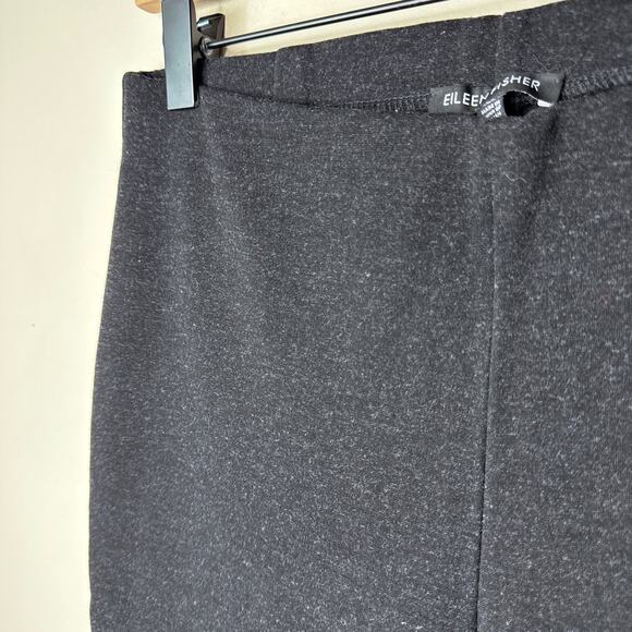 Eileen Fisher Washable Packable Straight Leg Stretch Pants XS Heather Black - Picture 2 of 7